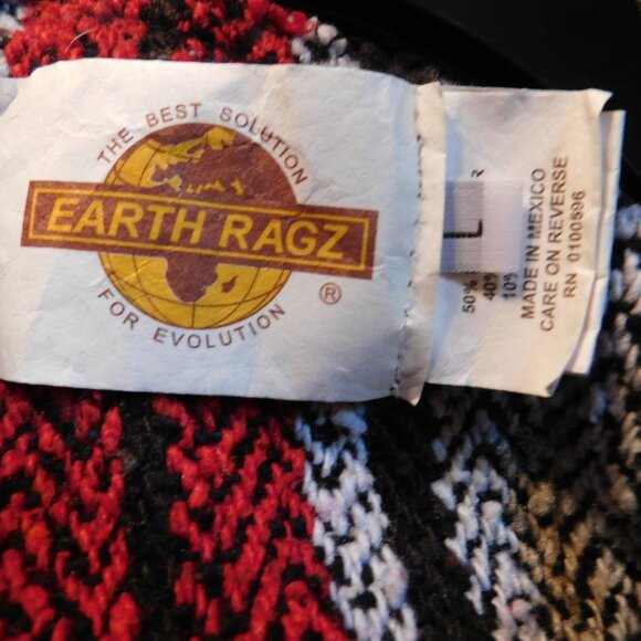 Earth Ragz Mexican Baja Woven Hoodie Size Large - Picture 4 of 6